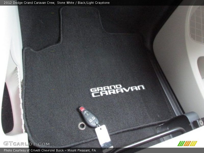 Stone White / Black/Light Graystone 2012 Dodge Grand Caravan Crew