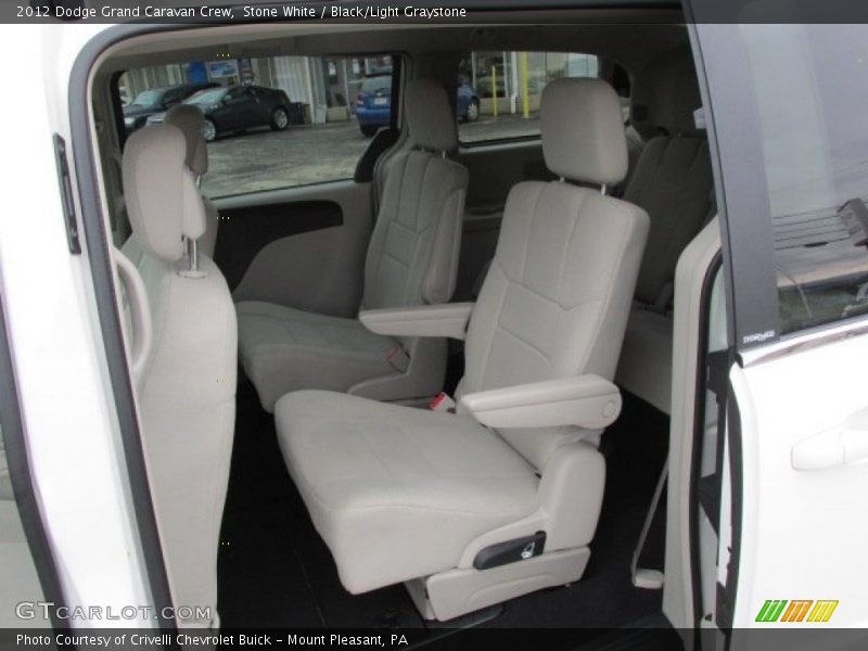 Stone White / Black/Light Graystone 2012 Dodge Grand Caravan Crew