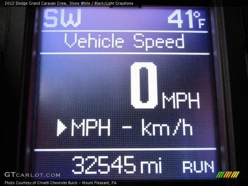 Stone White / Black/Light Graystone 2012 Dodge Grand Caravan Crew