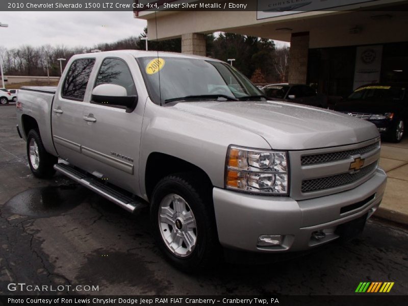 Sheer Silver Metallic / Ebony 2010 Chevrolet Silverado 1500 LTZ Crew Cab 4x4