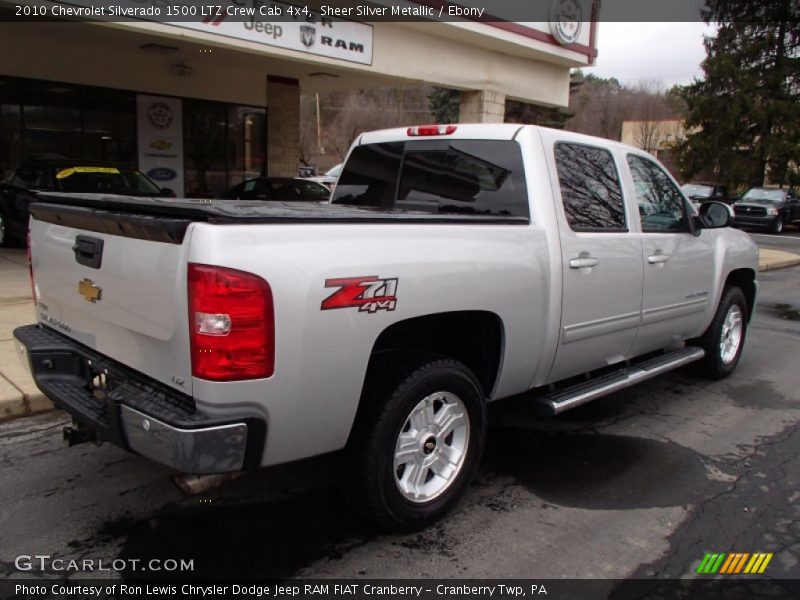 Sheer Silver Metallic / Ebony 2010 Chevrolet Silverado 1500 LTZ Crew Cab 4x4