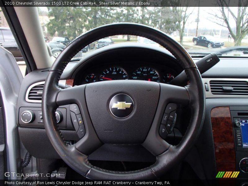 Sheer Silver Metallic / Ebony 2010 Chevrolet Silverado 1500 LTZ Crew Cab 4x4
