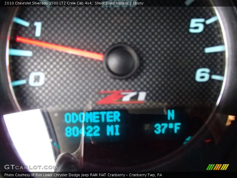 Sheer Silver Metallic / Ebony 2010 Chevrolet Silverado 1500 LTZ Crew Cab 4x4