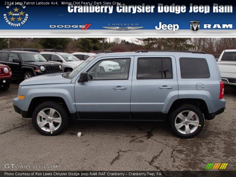 Winter Chill Pearl / Dark Slate Gray 2014 Jeep Patriot Latitude 4x4