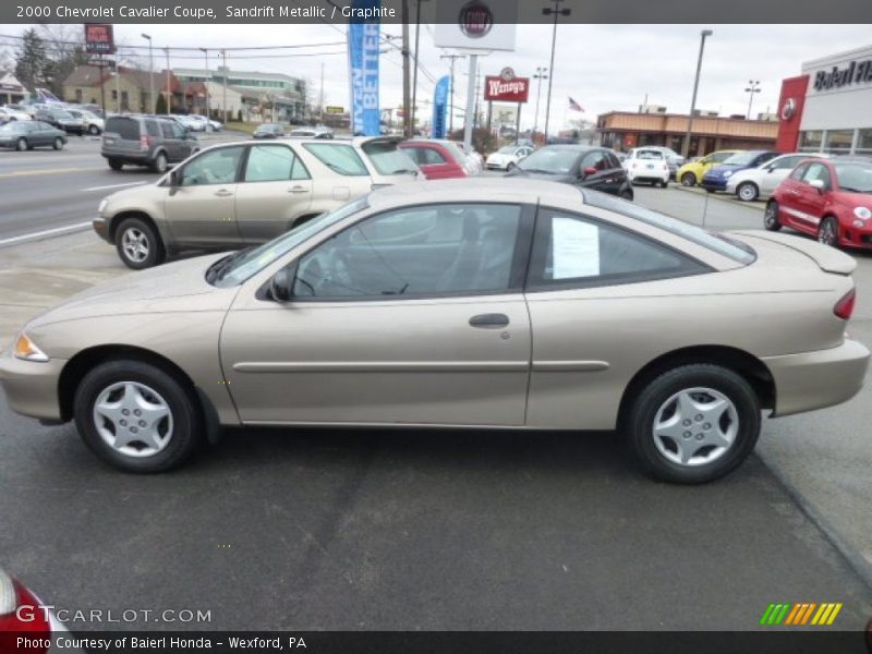 Sandrift Metallic / Graphite 2000 Chevrolet Cavalier Coupe