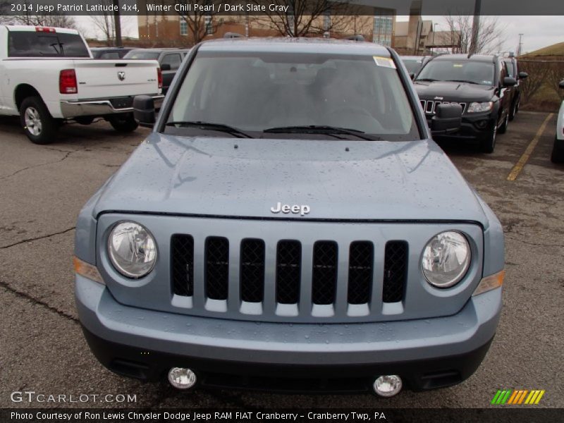 Winter Chill Pearl / Dark Slate Gray 2014 Jeep Patriot Latitude 4x4