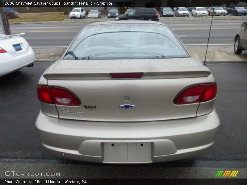 Sandrift Metallic / Graphite 2000 Chevrolet Cavalier Coupe