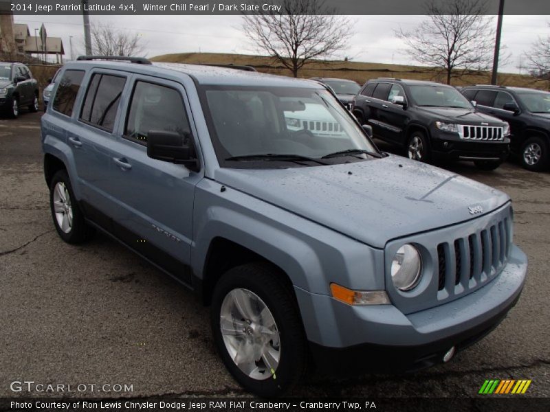 Winter Chill Pearl / Dark Slate Gray 2014 Jeep Patriot Latitude 4x4