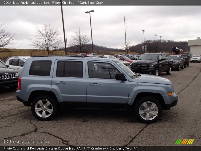 Winter Chill Pearl / Dark Slate Gray 2014 Jeep Patriot Latitude 4x4