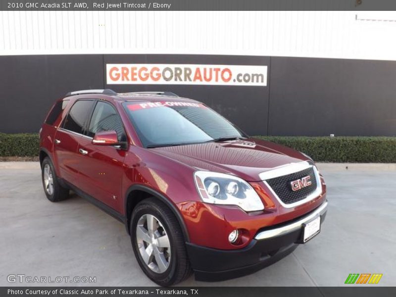 Red Jewel Tintcoat / Ebony 2010 GMC Acadia SLT AWD