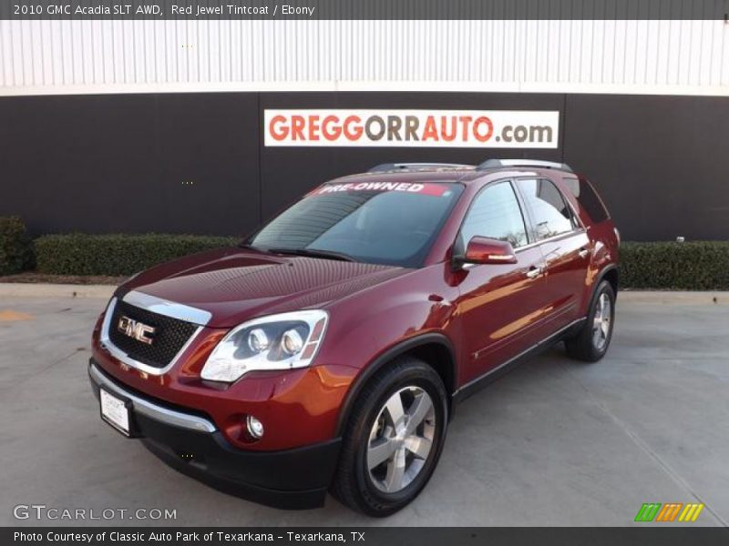 Red Jewel Tintcoat / Ebony 2010 GMC Acadia SLT AWD