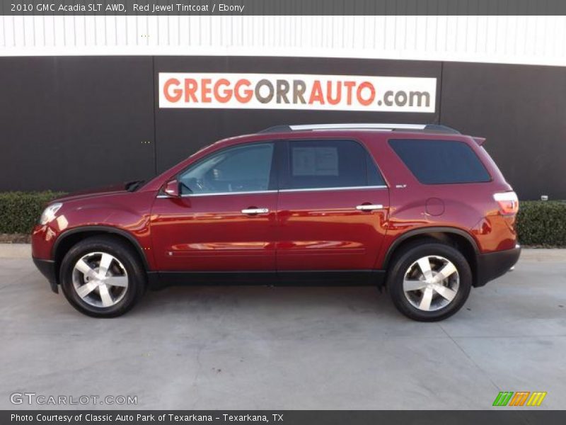 Red Jewel Tintcoat / Ebony 2010 GMC Acadia SLT AWD