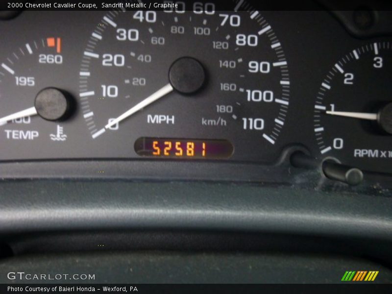 Sandrift Metallic / Graphite 2000 Chevrolet Cavalier Coupe