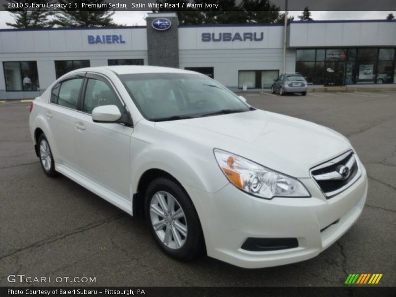 Satin White Pearl / Warm Ivory 2010 Subaru Legacy 2.5i Premium Sedan