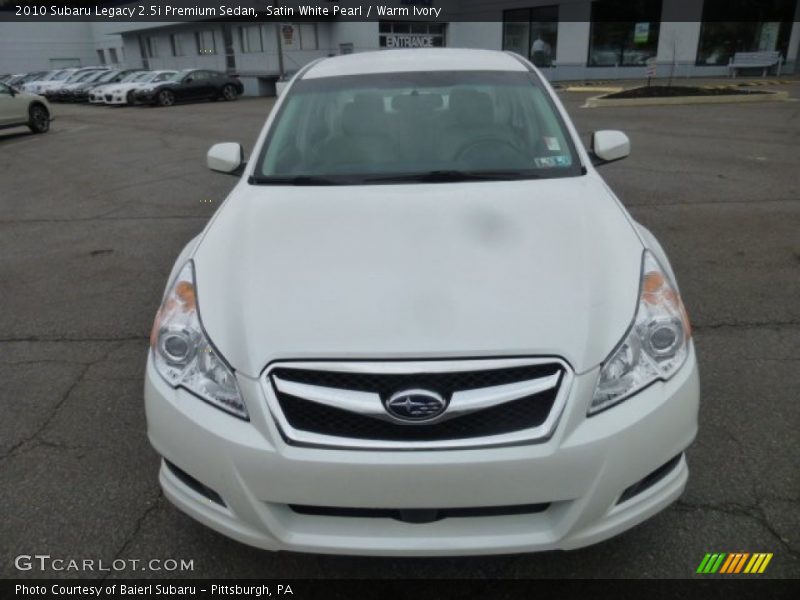 Satin White Pearl / Warm Ivory 2010 Subaru Legacy 2.5i Premium Sedan