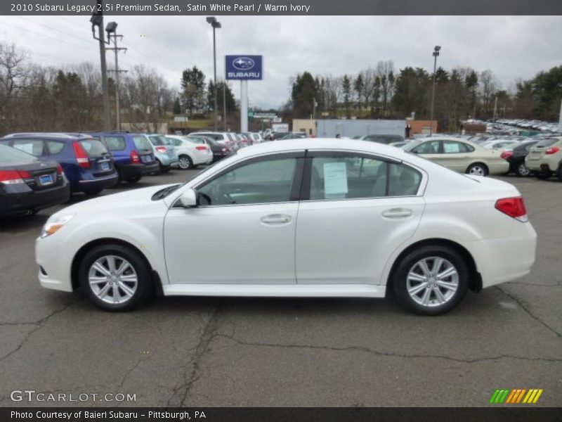  2010 Legacy 2.5i Premium Sedan Satin White Pearl