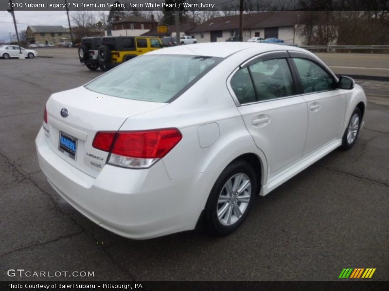 Satin White Pearl / Warm Ivory 2010 Subaru Legacy 2.5i Premium Sedan