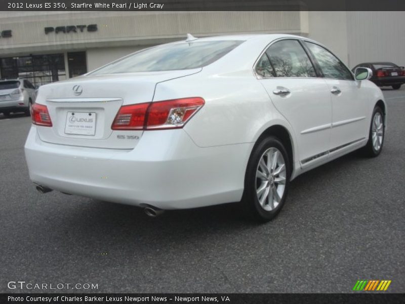 Starfire White Pearl / Light Gray 2012 Lexus ES 350