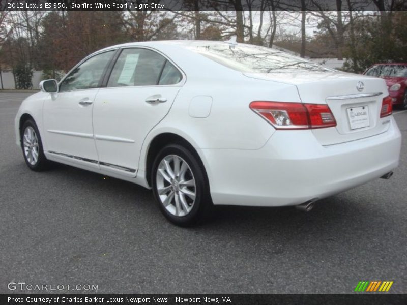 Starfire White Pearl / Light Gray 2012 Lexus ES 350