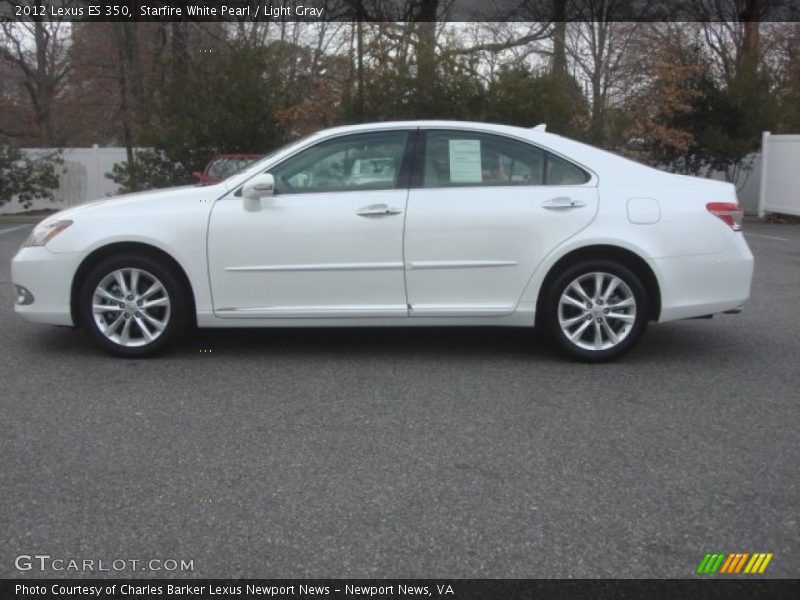 Starfire White Pearl / Light Gray 2012 Lexus ES 350