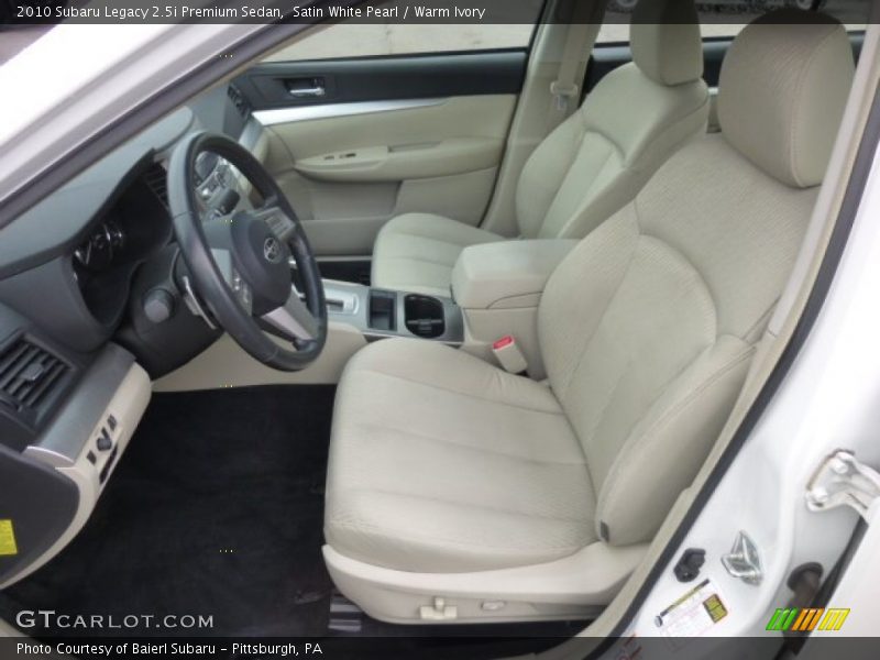 Front Seat of 2010 Legacy 2.5i Premium Sedan