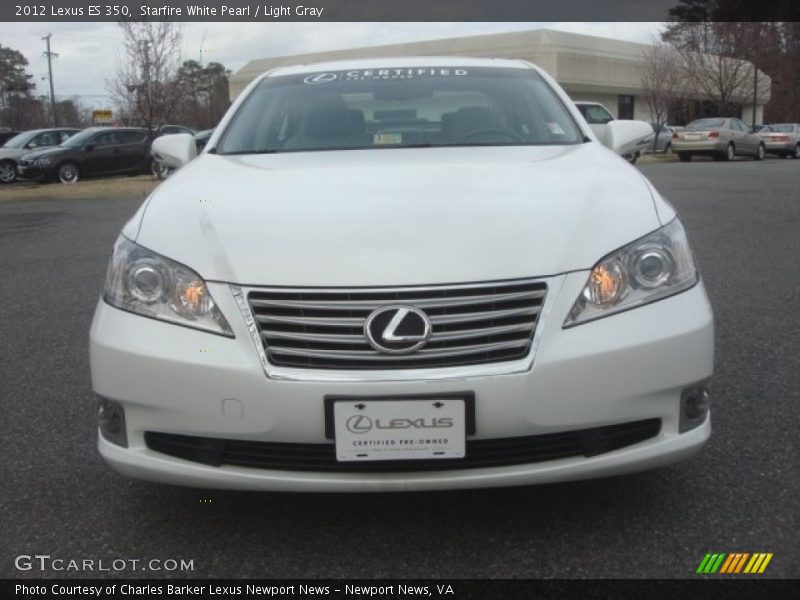 Starfire White Pearl / Light Gray 2012 Lexus ES 350