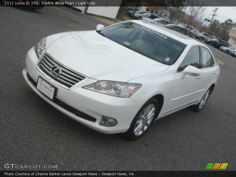 Starfire White Pearl / Light Gray 2012 Lexus ES 350