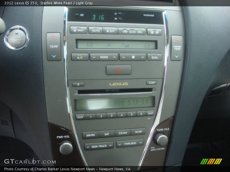 Starfire White Pearl / Light Gray 2012 Lexus ES 350