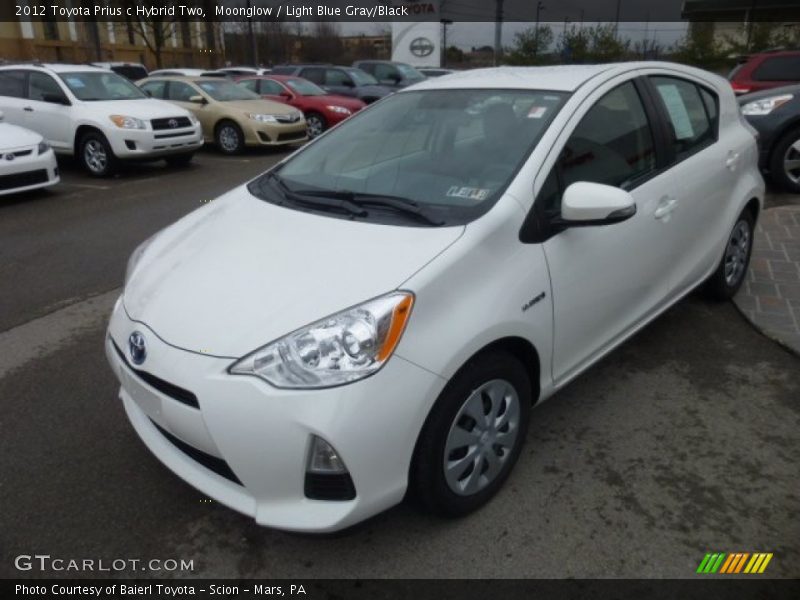 Moonglow / Light Blue Gray/Black 2012 Toyota Prius c Hybrid Two