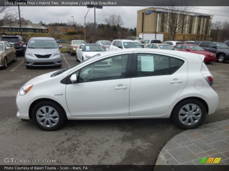 Moonglow / Light Blue Gray/Black 2012 Toyota Prius c Hybrid Two