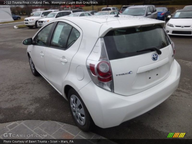 Moonglow / Light Blue Gray/Black 2012 Toyota Prius c Hybrid Two