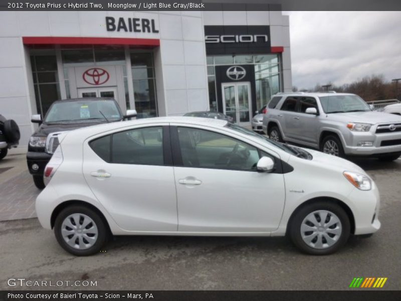 Moonglow / Light Blue Gray/Black 2012 Toyota Prius c Hybrid Two