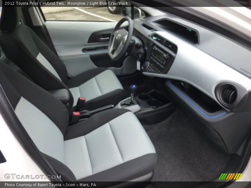 Moonglow / Light Blue Gray/Black 2012 Toyota Prius c Hybrid Two