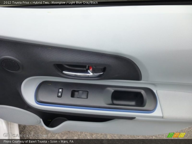 Moonglow / Light Blue Gray/Black 2012 Toyota Prius c Hybrid Two