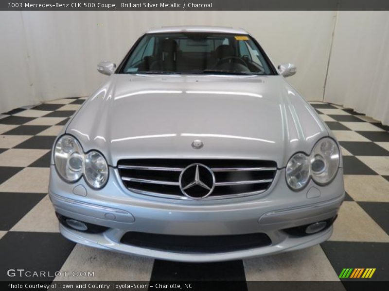 Brilliant Silver Metallic / Charcoal 2003 Mercedes-Benz CLK 500 Coupe