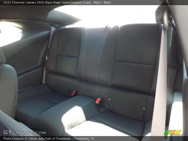 Rear Seat of 2013 Camaro Z600 Black Magic SuperCharged Coupe