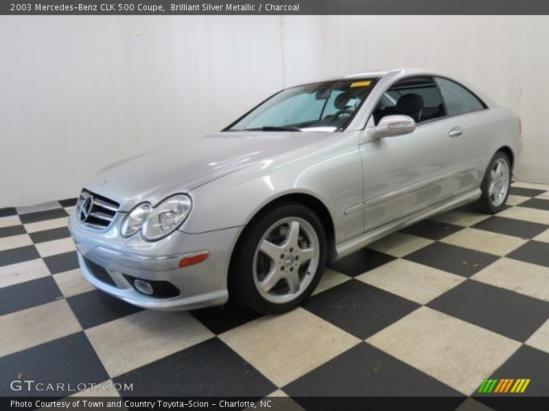 Brilliant Silver Metallic / Charcoal 2003 Mercedes-Benz CLK 500 Coupe