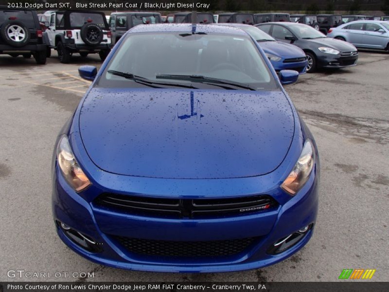 Blue Streak Pearl Coat / Black/Light Diesel Gray 2013 Dodge Dart SXT