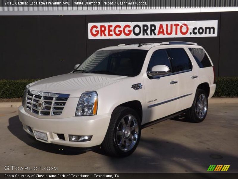 White Diamond Tricoat / Cashmere/Cocoa 2011 Cadillac Escalade Premium AWD