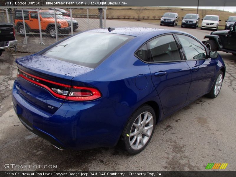 Blue Streak Pearl Coat / Black/Light Diesel Gray 2013 Dodge Dart SXT
