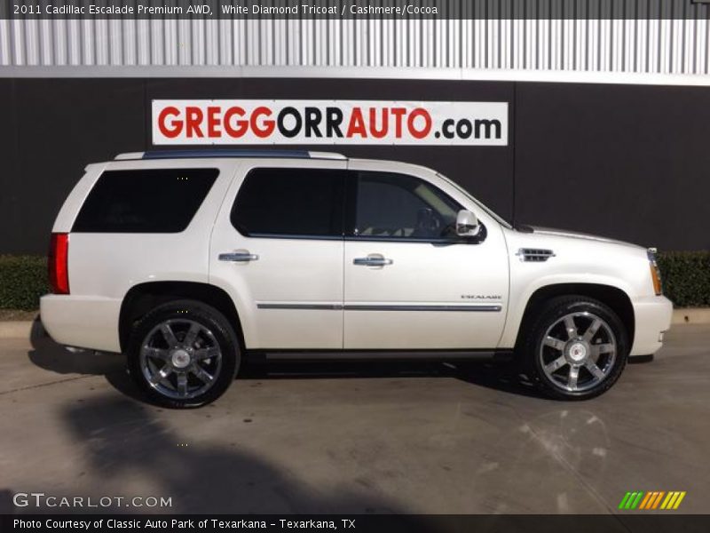 White Diamond Tricoat / Cashmere/Cocoa 2011 Cadillac Escalade Premium AWD