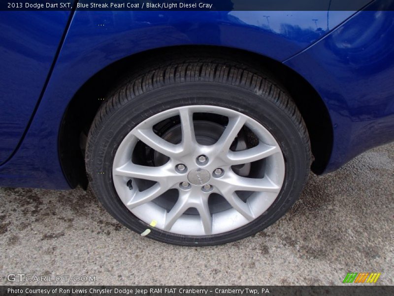Blue Streak Pearl Coat / Black/Light Diesel Gray 2013 Dodge Dart SXT