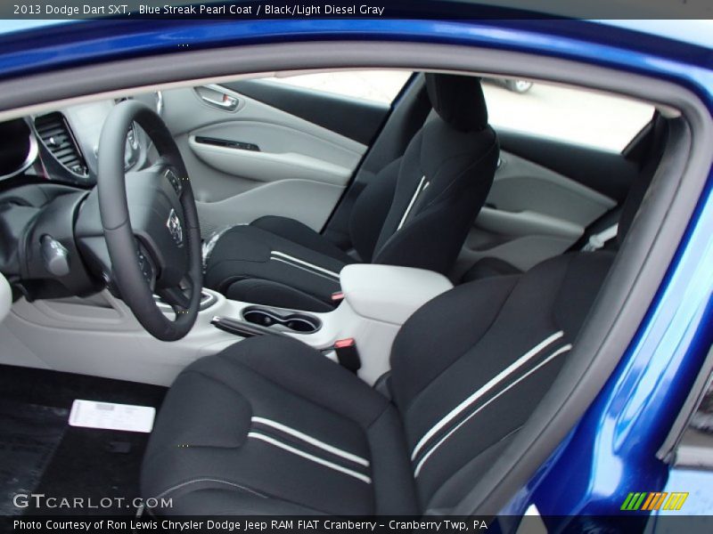 Blue Streak Pearl Coat / Black/Light Diesel Gray 2013 Dodge Dart SXT