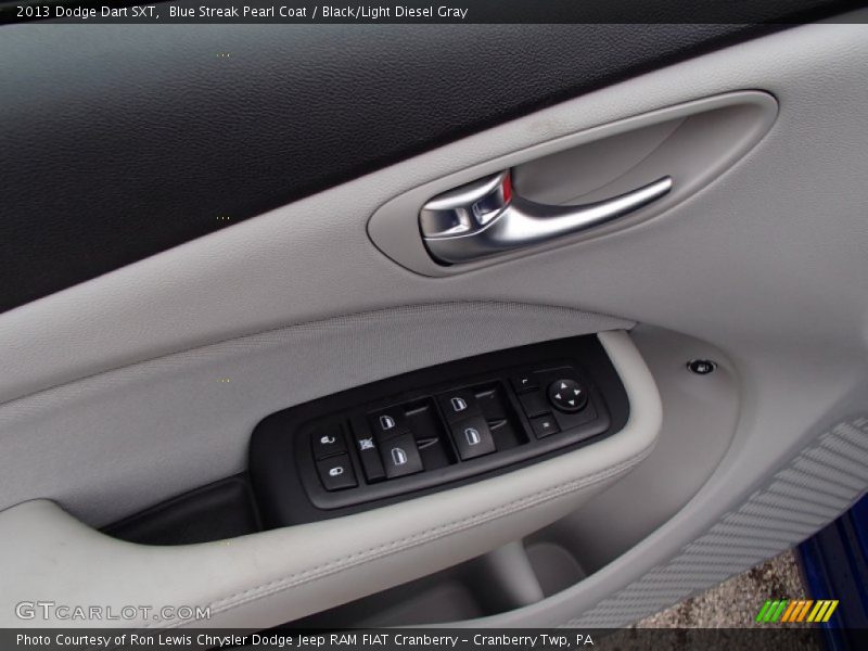 Blue Streak Pearl Coat / Black/Light Diesel Gray 2013 Dodge Dart SXT