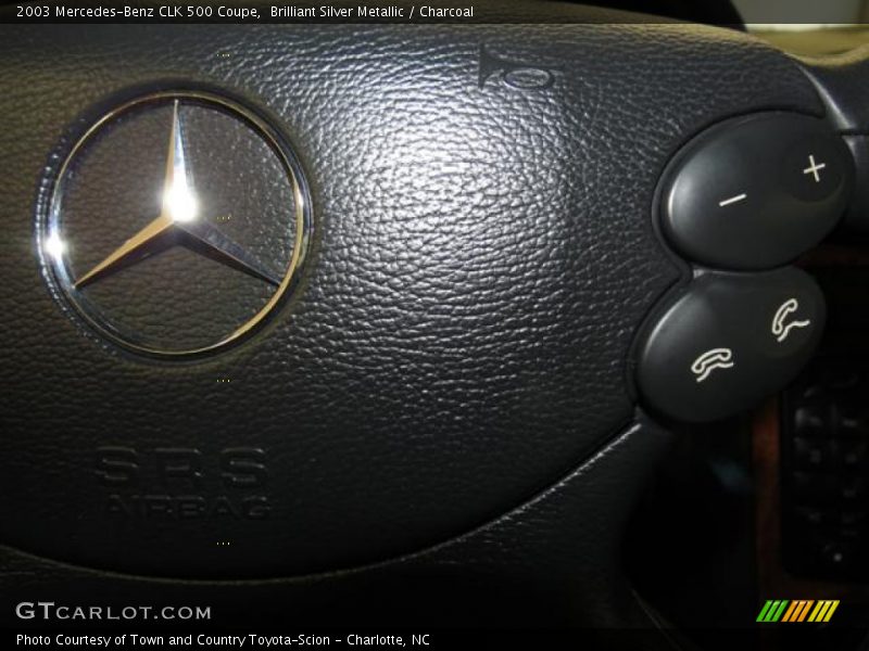 Brilliant Silver Metallic / Charcoal 2003 Mercedes-Benz CLK 500 Coupe