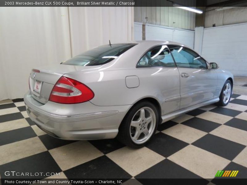 Brilliant Silver Metallic / Charcoal 2003 Mercedes-Benz CLK 500 Coupe