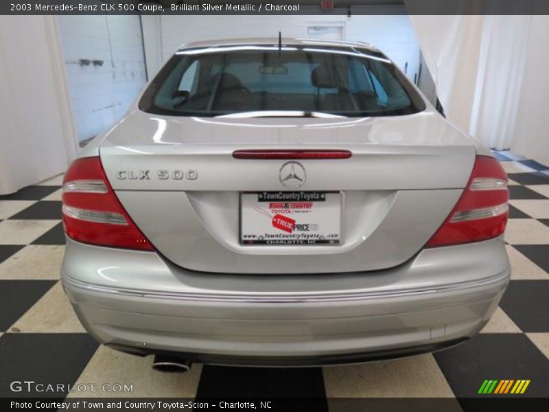 Brilliant Silver Metallic / Charcoal 2003 Mercedes-Benz CLK 500 Coupe