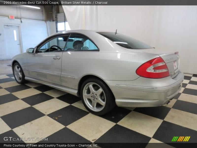 Brilliant Silver Metallic / Charcoal 2003 Mercedes-Benz CLK 500 Coupe