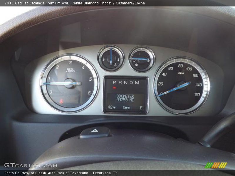 White Diamond Tricoat / Cashmere/Cocoa 2011 Cadillac Escalade Premium AWD