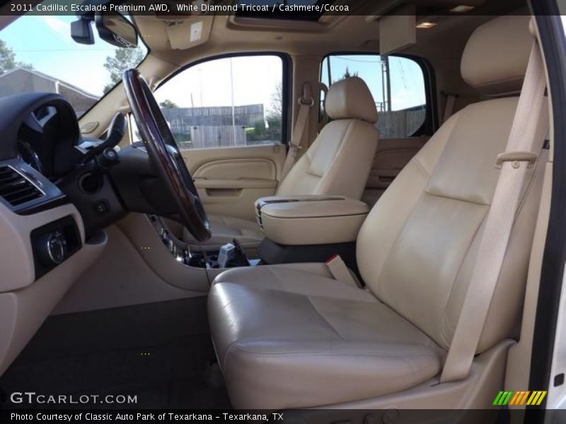 White Diamond Tricoat / Cashmere/Cocoa 2011 Cadillac Escalade Premium AWD